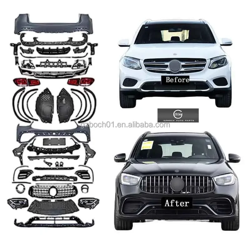 Автомобильные детали комплекты кузова для Mercedes Benz GLC обновление GLC63 AMG задний