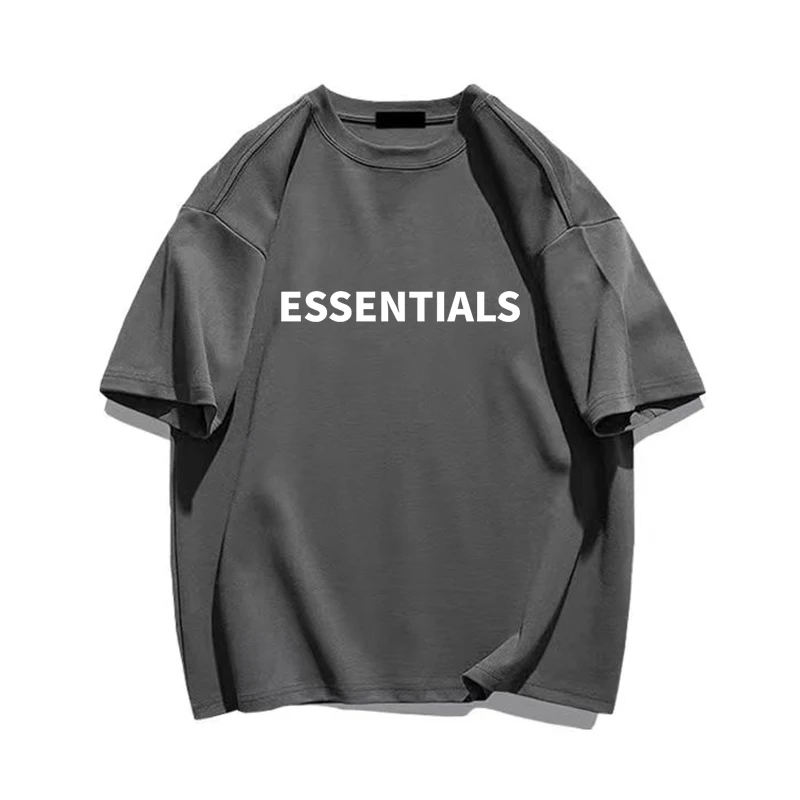 Summer Essentials T-Shirts Cotton Oversized Mens Womens T Shirt Streetwear Letter Print Hip Hop Tee High Quality Free Shipping