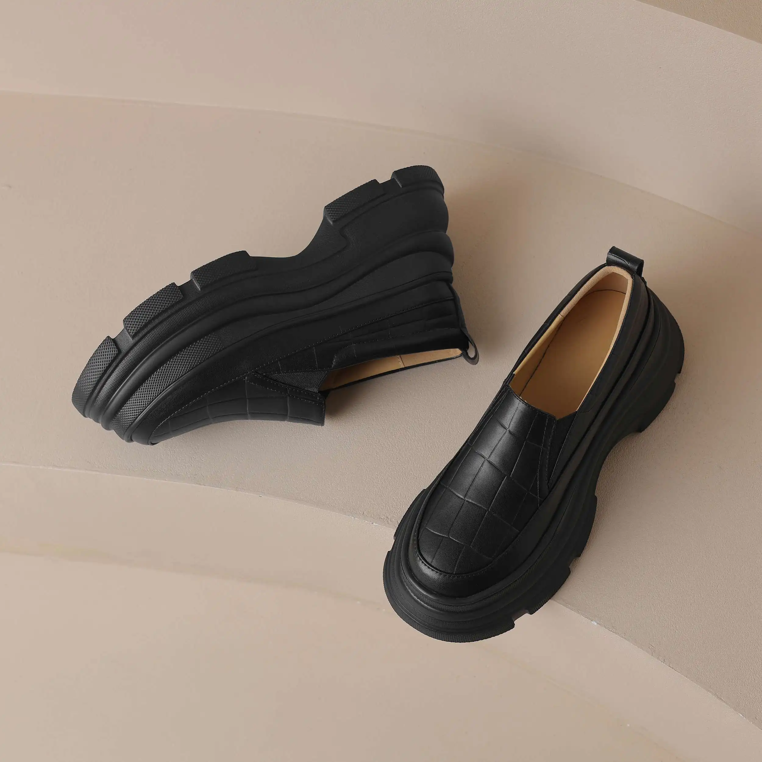 Lanxuryee 2024 фирменная обувь из коровьей кожи на толстой подошве увеличивающая рост