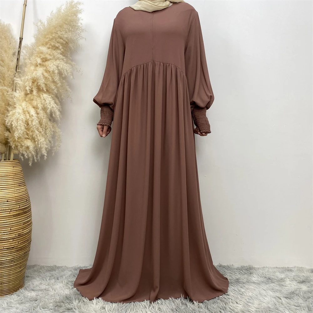 

Islamic Dress Muslim Robe Women Front Zip Luxury Turkish Party Maxi Dress Dubai Plain Robe Ramadan Kimono Robe High Quality