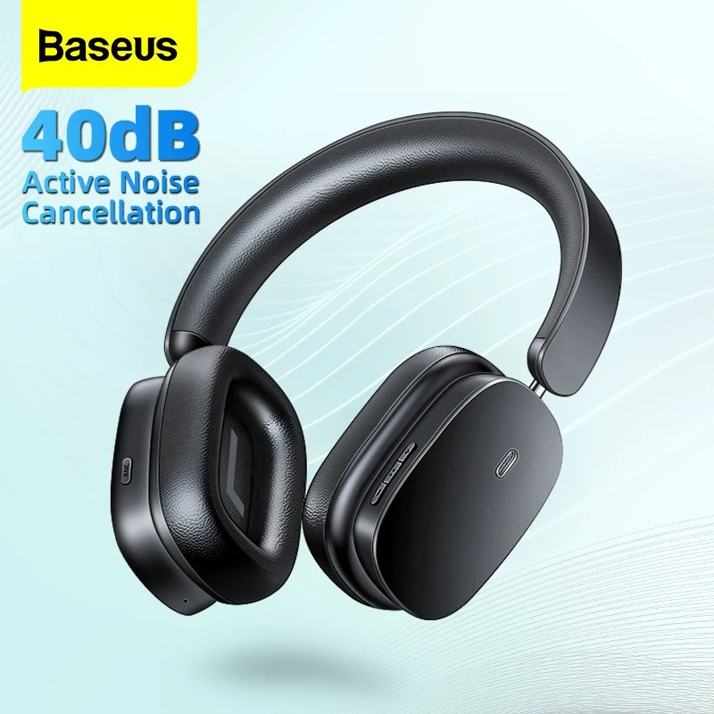 Cheap Baseus H1 سماعة لاسلكية 40dB ANC نشط إلغاء الضوضاء بلوتوث 5.2 سماعة سماعة الرأس مجموعة سماعات أذن آيفون شاومي