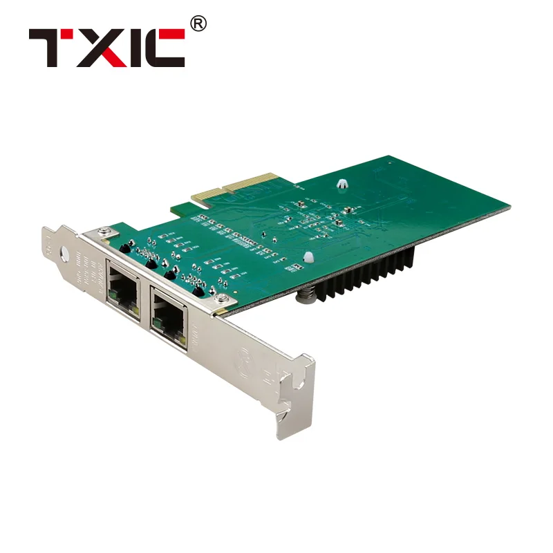 Двухпортовая серверная карта PCIe сетевой адаптер Gigabit Lan 10/100/1000 Мбит/с с чипсетом