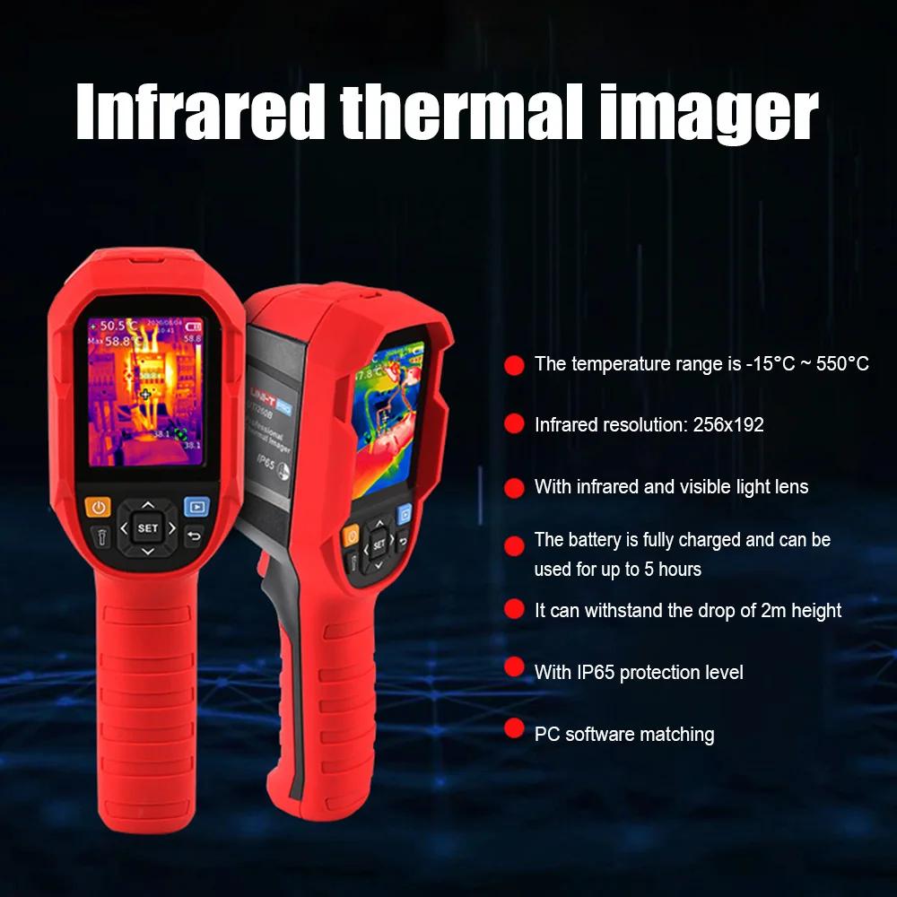 

UNI-T UTi260B UTi85A Infrared Thermal Imager 8~14μm Temperature Real Time Imaging Transmission Thermal Imager Imaging HD Camera