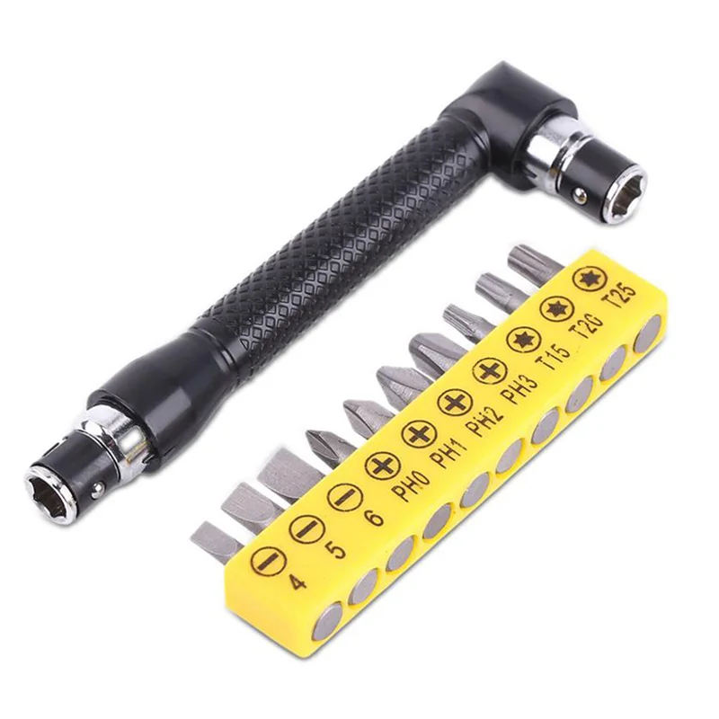 

L-Shaped Socket Wrench Double Head 1/4" 6.35mm Screwdriver Bits Key Tool And Screwdriver Bit Drill Set