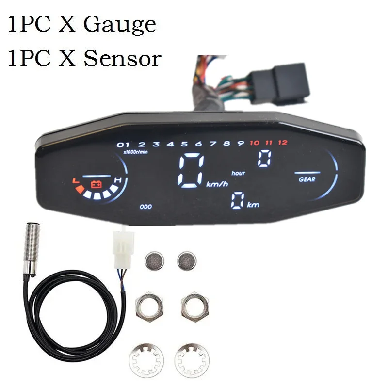 

KR200 Новый мотоциклетный ЖК-спидометр, цифровой одометр, электрический измеритель впрыска и карбюратора