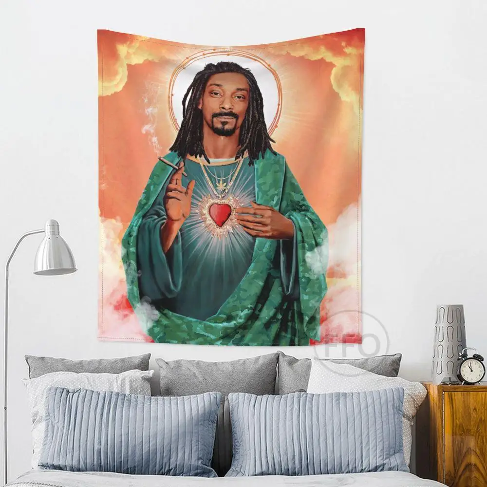 

Rapper Snoop Dogg Tapestry Jesus Tapestry Aesthetic Room Decor Boho Hippie Tapestries Wall Carpets Bedroom Background Decoration