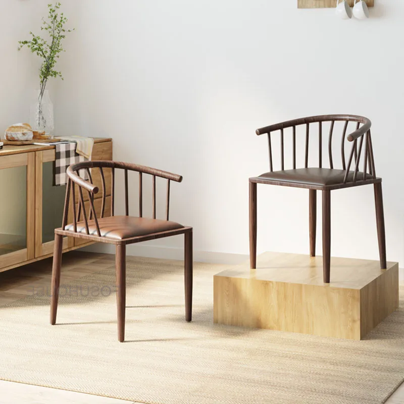 

Outdoor Iron Soft Bag Dining Chair Family Simple Modern Relaxing Nordic Dining Table Chair Singlemakeup Chaise Furniture AADC