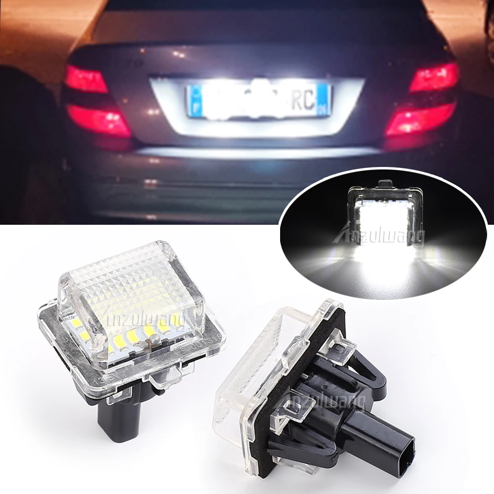 

2 Pcs Canbus LED License Plate Light Car Number Lamp Luces For Mercedes Benz CLA Class W204 W221 W212 W216 W166 W231 C117 R172