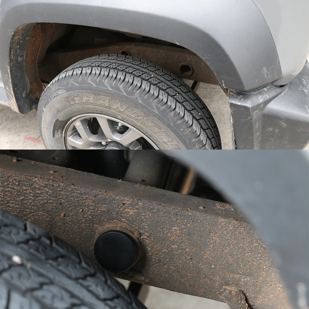 Фото 6x заглушки для отверстий в днище кузова из АБС-пластика для Suzuki Jimny 2019+ 3-дверный, заглушки для шасси, герметизирующие отверстия, предотвращают ржавчину, защищают от грязи и воды, JMN054 №3