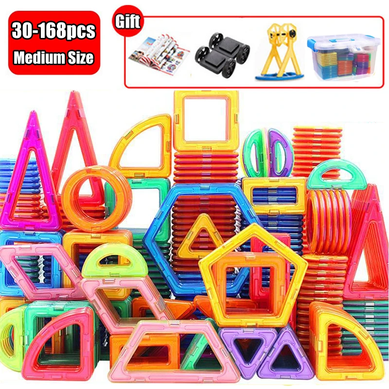 

Medium Size Magnet Building Blocks Magnetic Constructor Designer Set Model Building Bricks Educational Toys for Children Gift