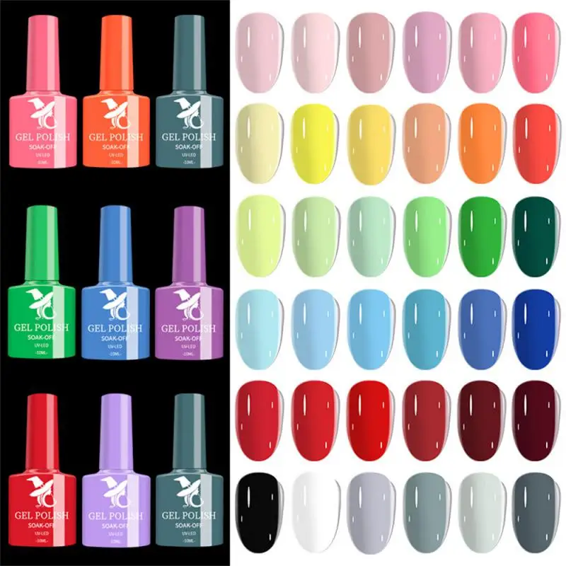 

10ml 48 Color Nail Gel Polish Semi Permanent Gel Polish UV LED Polygel Nail Gel Varnish Soak Off Nail Art Nails Accessories New