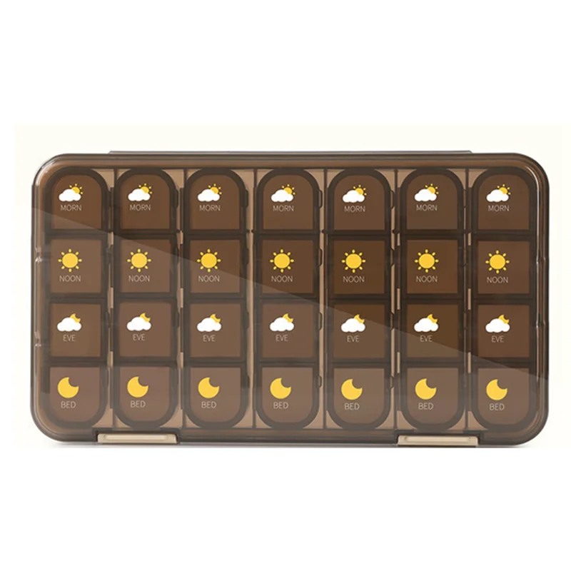 

Портативный контейнер для таблеток на 7 дней, контейнер для хранения лекарств, водонепроницаемый контейнер для таблеток на одну неделю, эри...