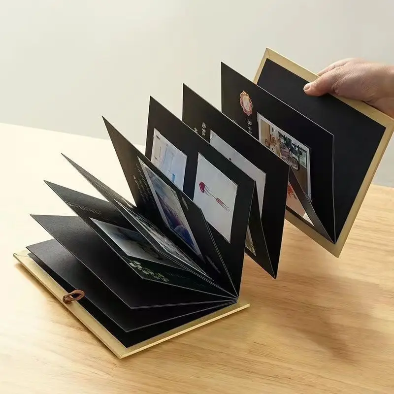 

Folding Book Paper 11.5*18cm This 34 Growing Kraft Accordion Folding Album Pages Photo Gift Type Souvenir Small Diy Creative