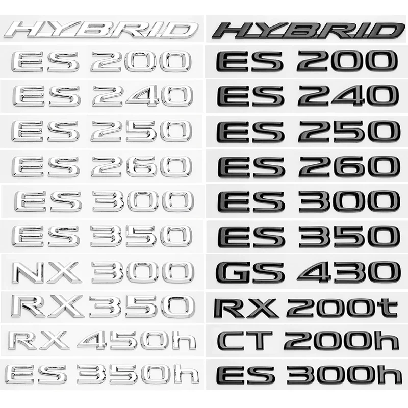 ДЛЯ Lexus ES200 ES260 IS250 GS300 GX400 NX300 RX350 RX450h LX570 LM350 LS600h Задний логотип багажника ABS