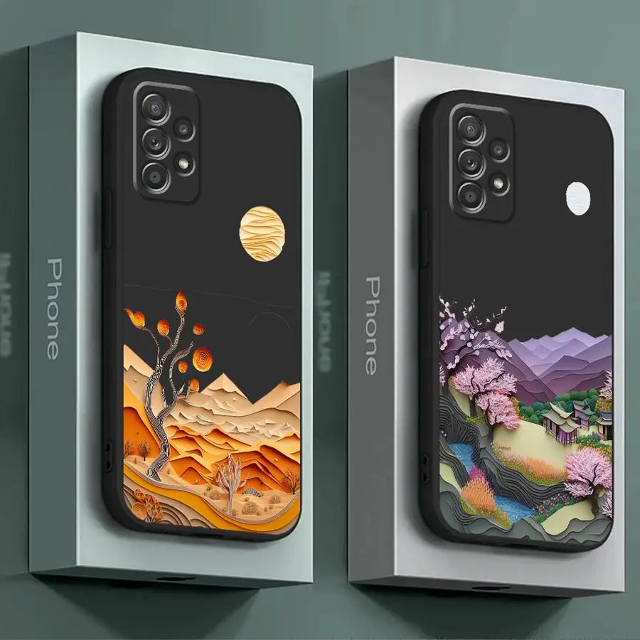 Summer Sky Suspension phone Case for Samsung A51 A52 A71 A72 4G 5G A52s A53 A54 A55 A73 A21s A31 A41 A16 A50 A50s A70 A70s