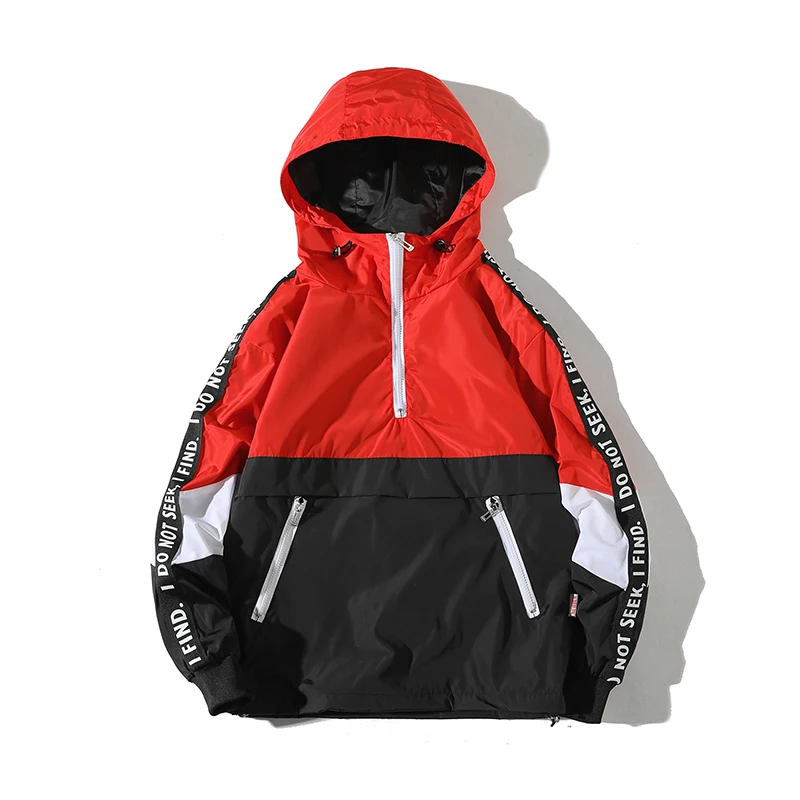 

Куртка мужская свободного покроя с капюшоном, винтажная ветровка в стиле хип-хоп, уличная одежда, худи, повседневный спортивный пиджак, осень 2022