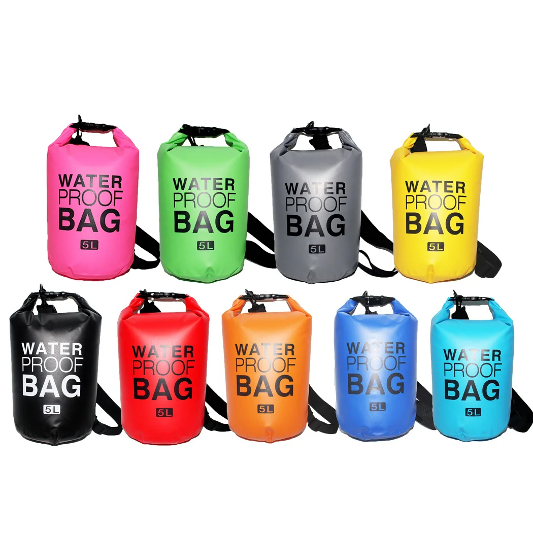 500D PVC 2L-30L Waterproof Swimming Bag Dry Sack Fishing Boating Kayaking Storage Drifting Rafting Bag  Bolsa Impermeable