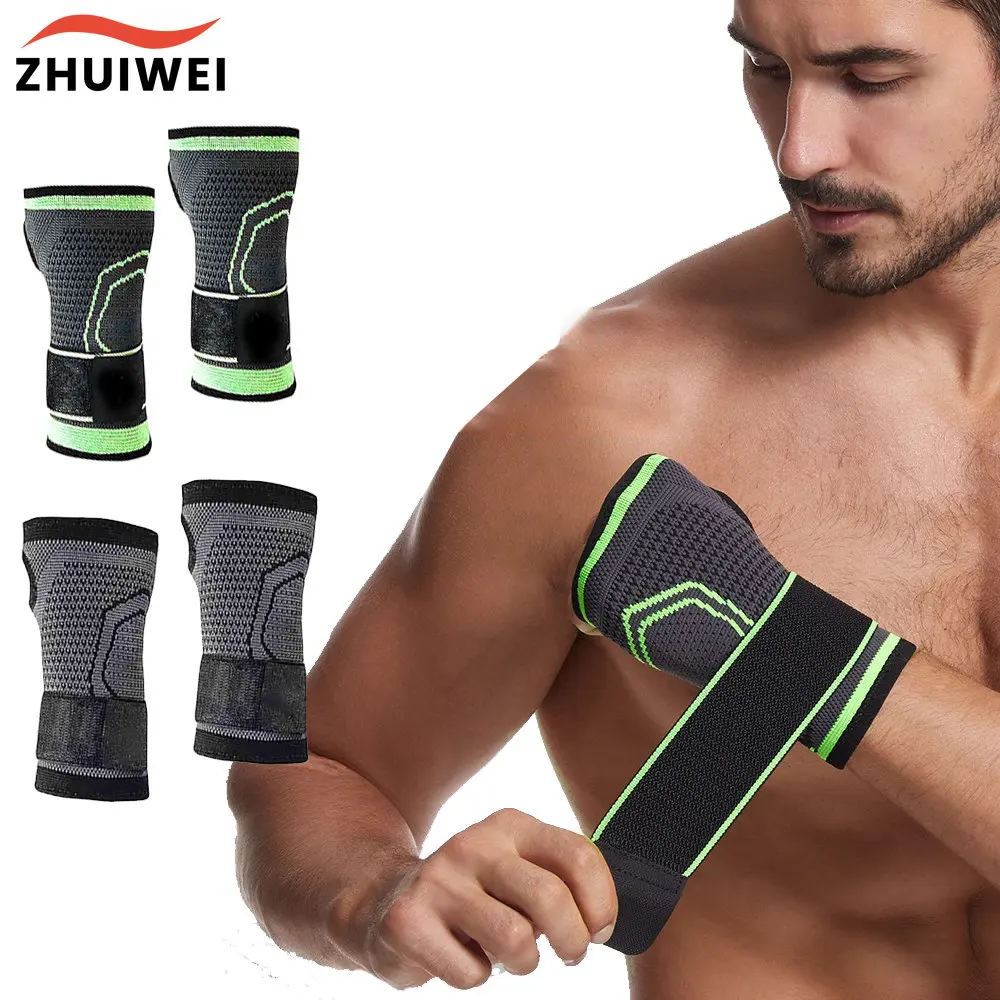 1 пара компрессионных браслетов с нажимным ремнем спортивная защита напульсная