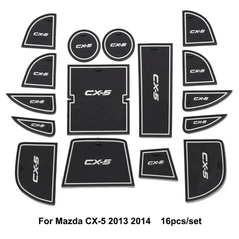 Резиновый коврик, Противоскользящий коврик для двери для Mazda CX-5 CX5 CX 5 2013 2014 16 шт.