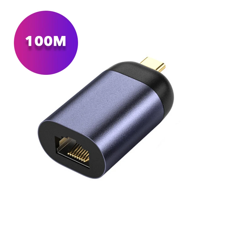 USB Тип C 3 1 RJ45 LAN Ethernet конвертер адаптер USBC до 100/1000 м гигабитная внешняя Проводная