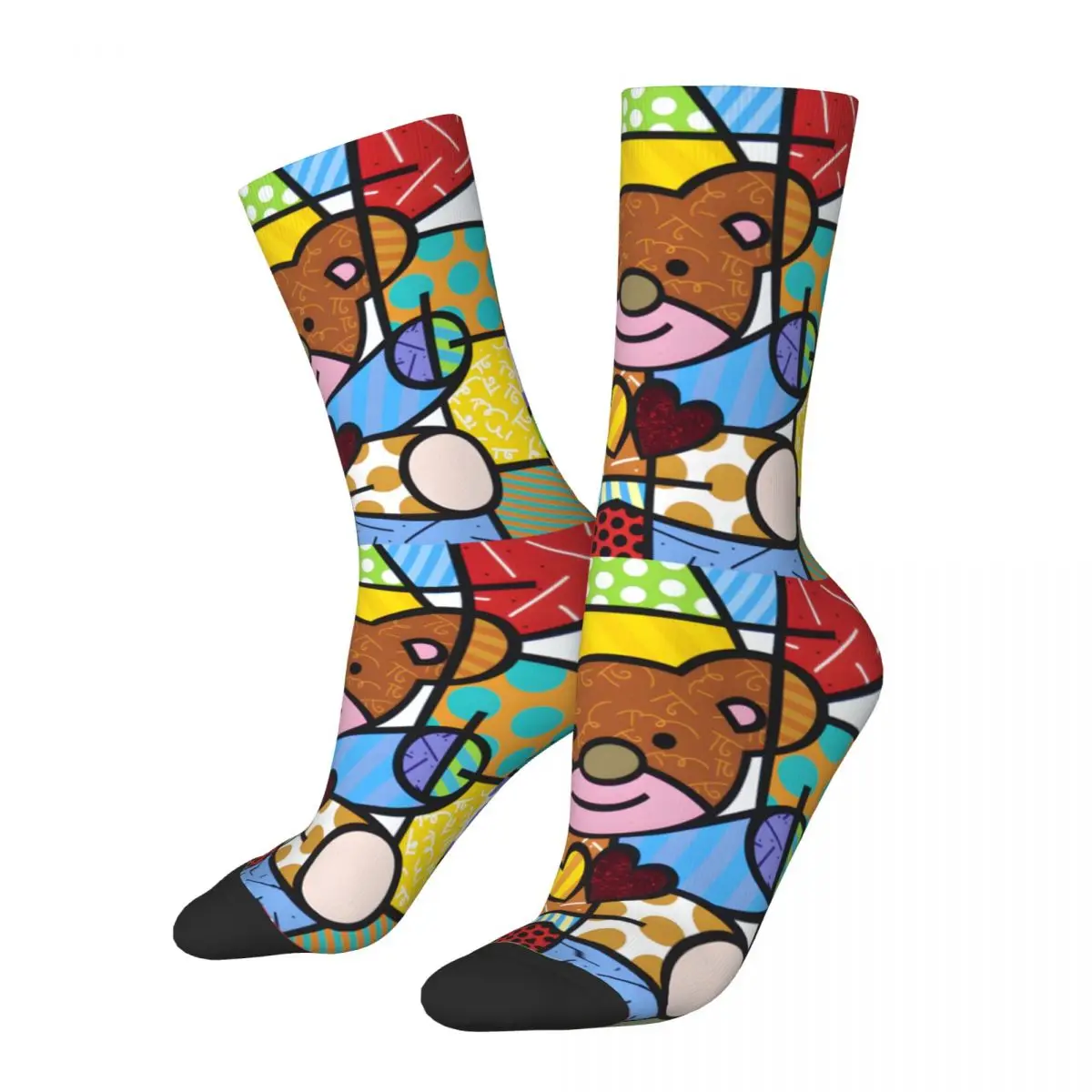 

Funny Unisex Colorful Love Bear Theme Socks Cute Merch Warm Socks Cute Best Gift Idea