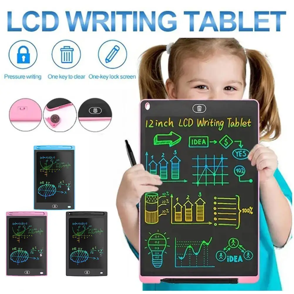 Portable Smart LCD Writing Tablet Electronic Notepad Pen Drawing Board Handwriting Pad Ultra-thin With Graphics Board D7P1