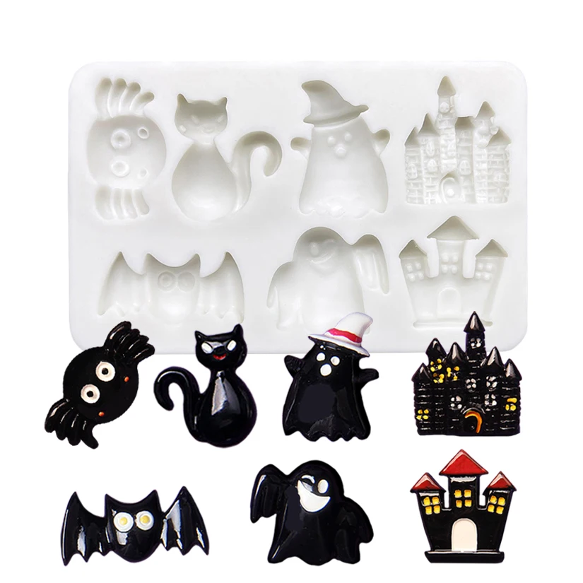 

Паук летучая мышь Призрак Черный кот Хэллоуин силиконовая фотография