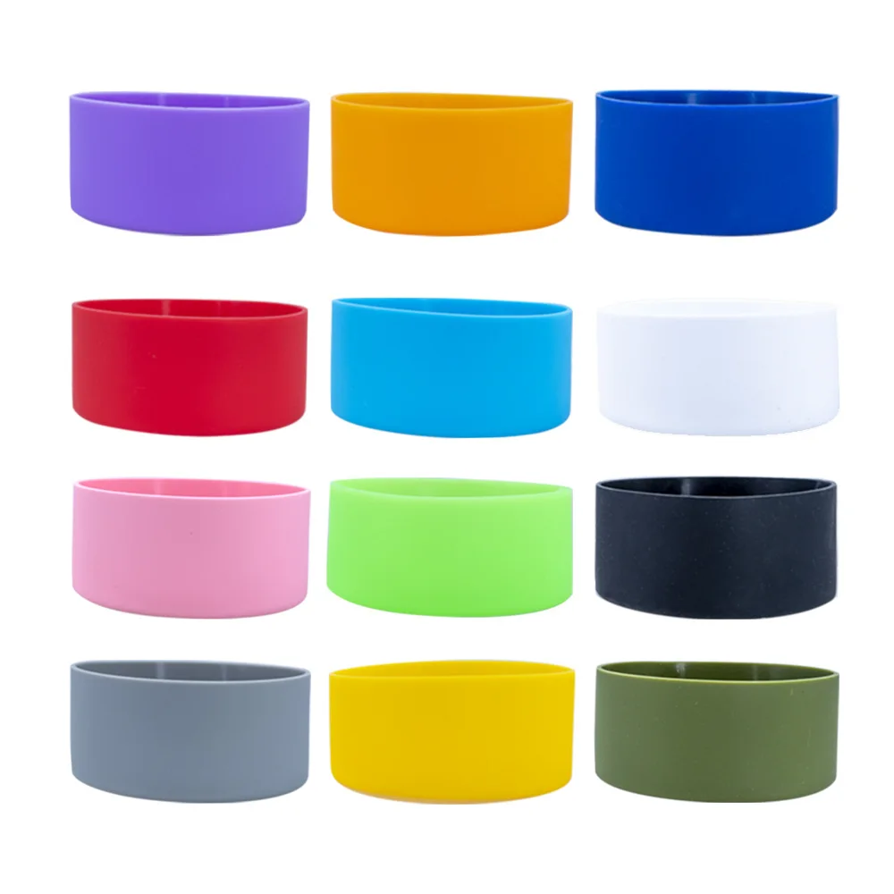 

9cm Thermos Coasters Universal Anti-slip Non-slip Mat Coaster Wear Resistant 90mm Cup Bottom Ring For Water Bottle Silicone