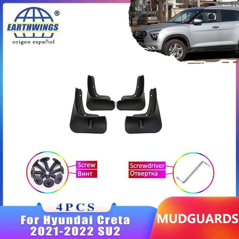 

Mudflap For Hyundai Creta 2021-2022 SU2 Mudguard Front Rear Fender New Car Styling Accessorie Upgrade Version Juego Cuatro Pieza