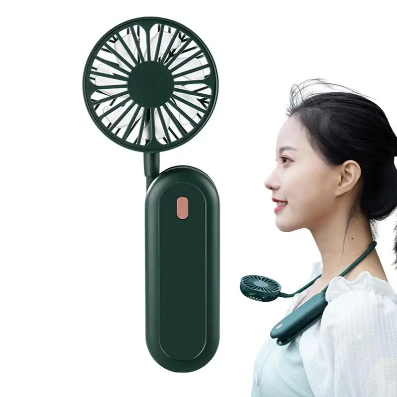 

Шейные вентиляторы, портативный Перезаряжаемый Персональный вентилятор для путешествий, перезаряжаемый через USB, 3 регулируемых скорости ветра, для шеи или портативного охлаждения