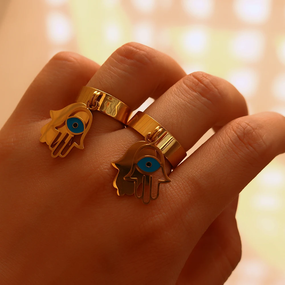 Роскошный модный мужской Браслет-манжета в виде большой ладони с синими глазами