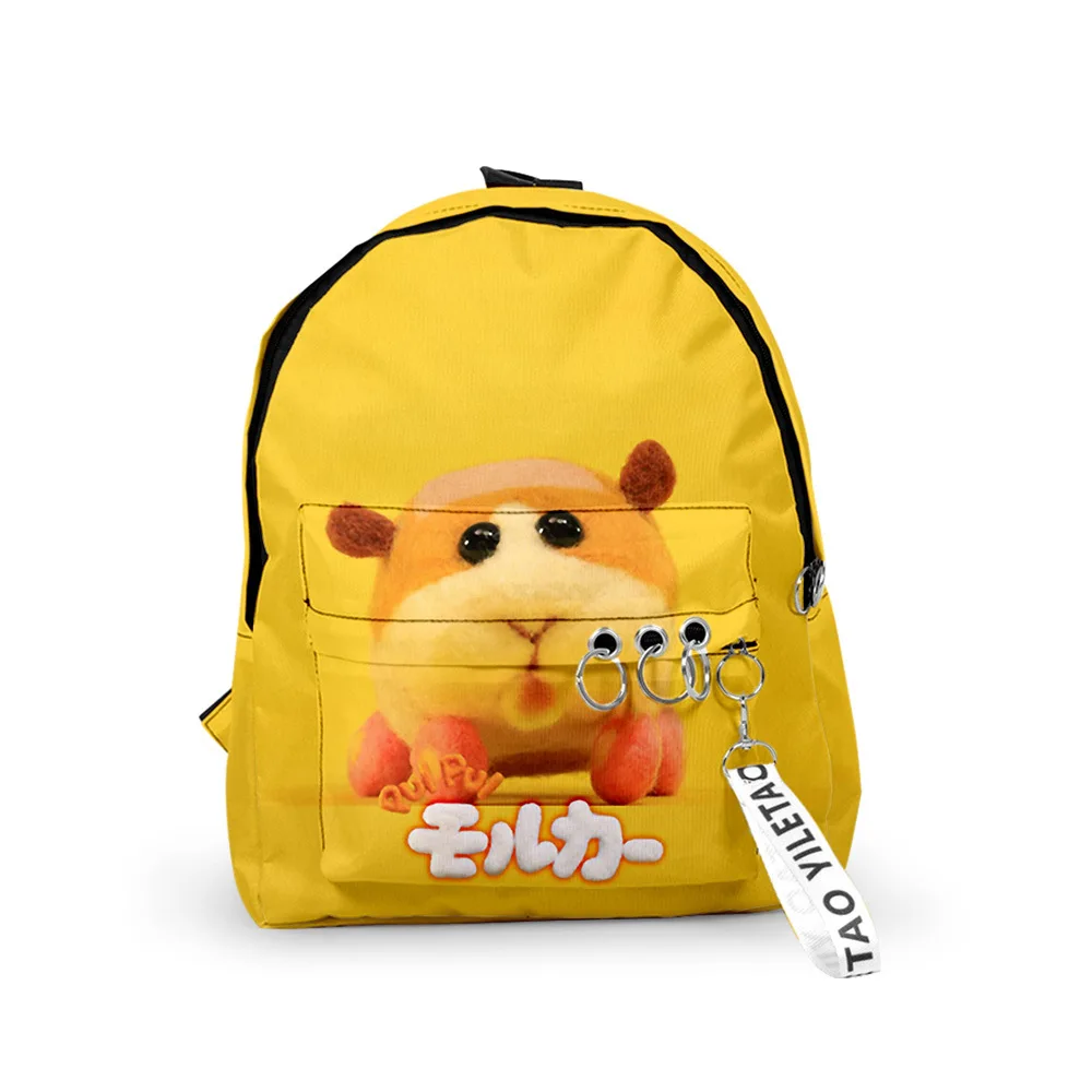 

Cartoon PUI PUI Notebook Backpacks Boys/Girls pupil School Bags 3D Print Keychains Oxford Waterproof Funny Cute Small Backpacks