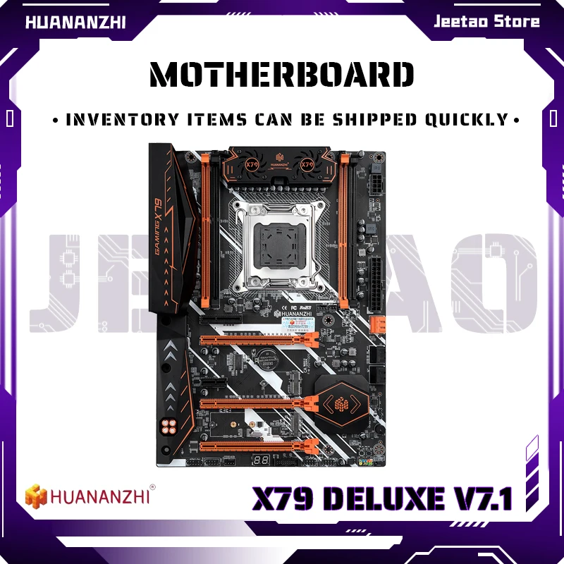 HUANANZHI X79 Deluxe Edition V7.1 материнская плата по стандарту ATX LGA 2011 USB3.0 SATA3 PCI-E NVME M.2