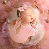 ❤️Newborn Photography Clothing Pink Bow Headband+Jumpsuit+Love 3Pcs/set Studio Baby Photo Props Accessories Clothes Outfits 2