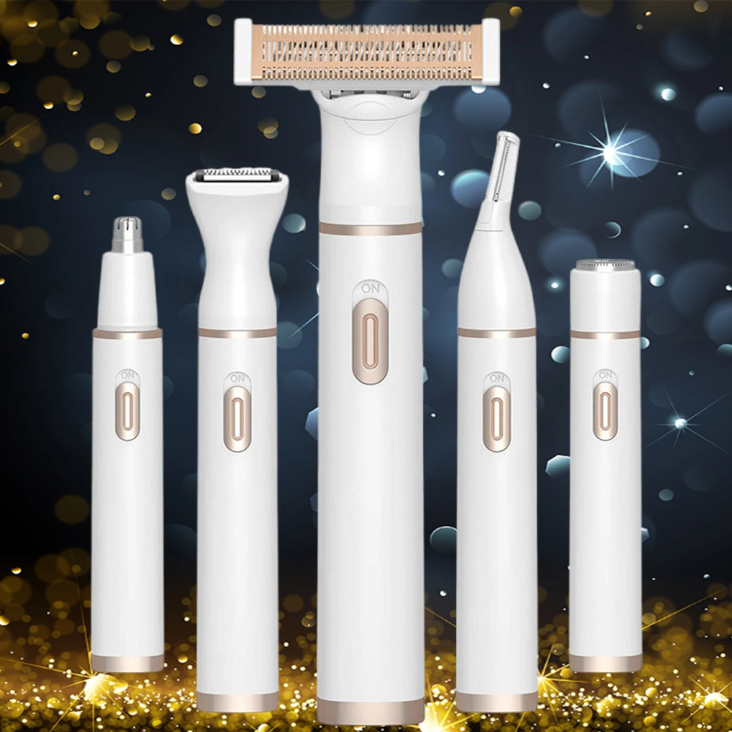 

5 in1 Electric Hair Remover Shaver Rechargeable Multifunction Women Nose Hair Eyebrow Trimmer Shaper Armpit Bikini Trimmer Femen