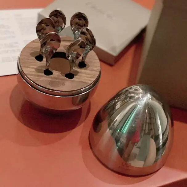 

Silver Coffee Dessert 6pcs Spoon Gift Box Tableware