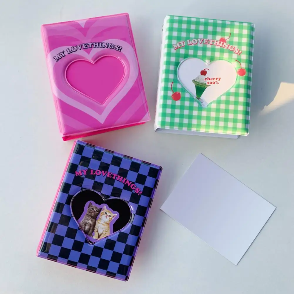 

Checkerboard Design Mini Album Waterproof Nice-looking Souvenir Not-yellowing Photo Book for Films