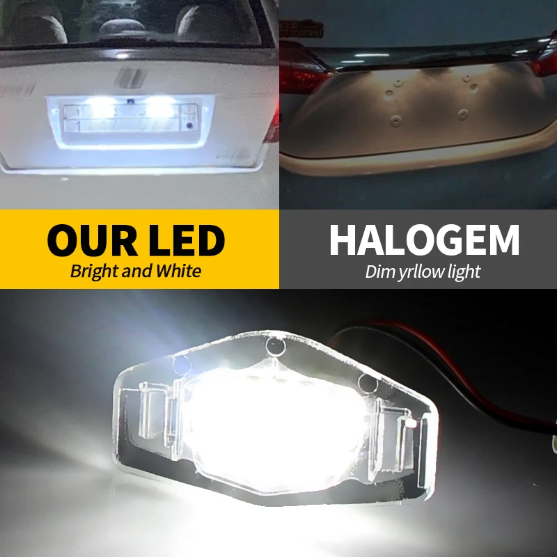 2 шт. 18 SMD светодиодный светильник номерного знака автомобиля для Acura TL TSX MDX Honda Civic