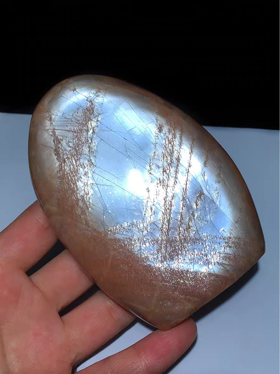 

Натуральный Оранжевый Лунный Камень, Кристалл, Блестящие Украшения Для Стола, Колдовство, Духовная Медитация