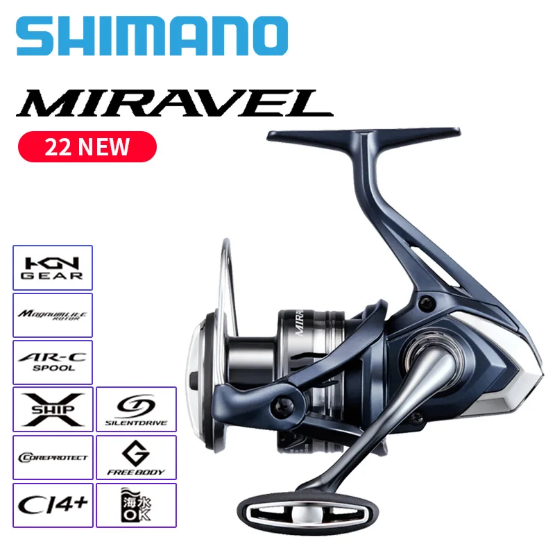 

2022 NEW SHIMANO MIRAVEL Spinning Fishing Reels 5/1BB Gear Ratio 5.0:1/4.7:1/6.2:1 MAX DRAG 4-11KG CI4+ Saltwater Reels Fishing