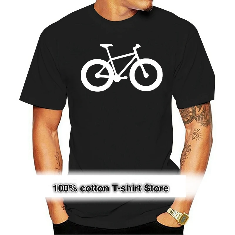 

Cyclinger Fatbike Silhouette Men's Premium T-Shirt Brand Cotton Men Clothing Male Slim Fit T Shirt Casual Man Tees Mens Tops