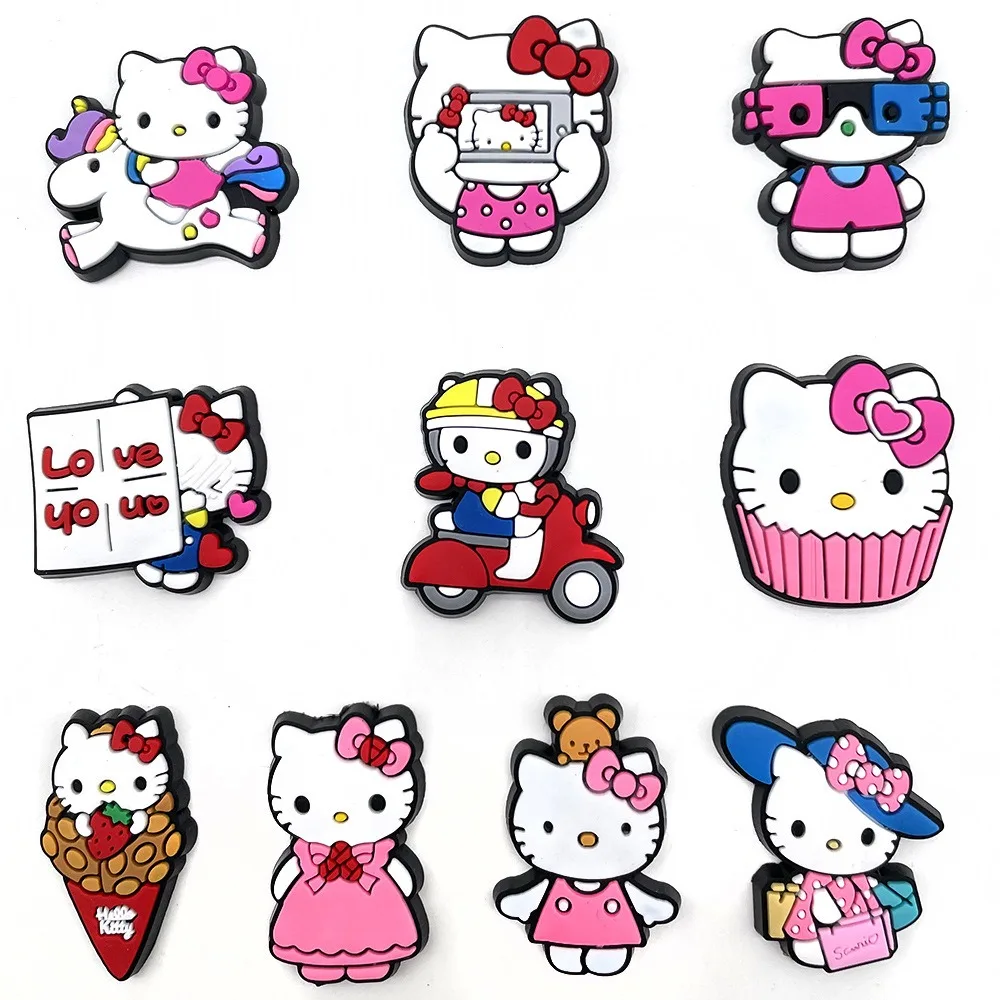 

Two-dimensional Cartoon Kitty Series Hole Shoes Accessories Diy Shoe Buckle Detachable Cute Cartoon Shoe Buckle Shoes