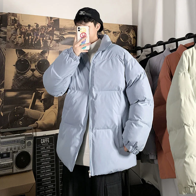 Winter Jacket Men Warm Fashion 7 Colors Casual Thick Down Jacket Men Streetwear Loose Short Coat Mens Parker Large Size M-5XL