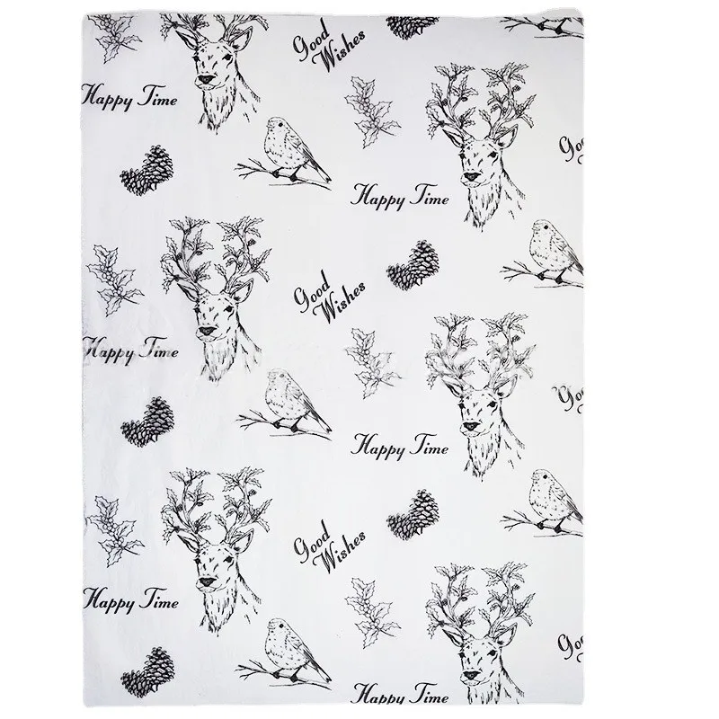 

20Sheets/bag Elk Tissue Paper Flower 50*70cm Gift Packaging Home Decoration Festive Party Wedding DIY Gift Packing Supplies