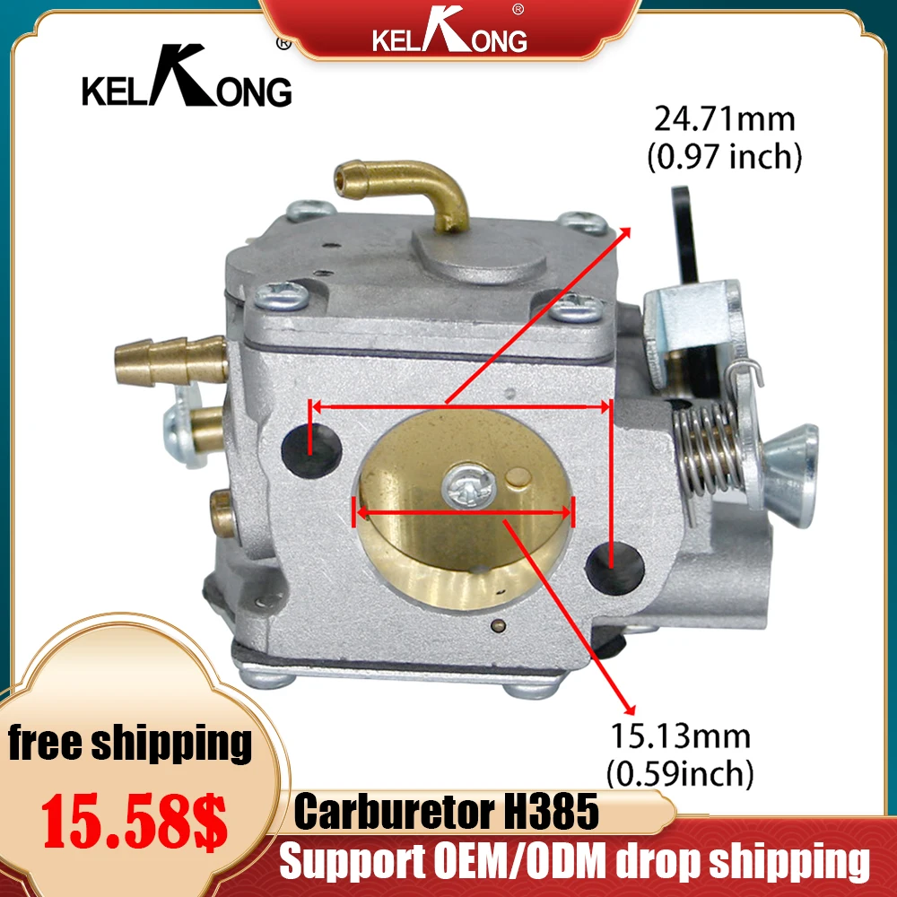 KELKONG Carburetor Carb Fits HUSQVARNA 385 390XP Replaces 501 35 52-01 Chainsaw Spare Parts