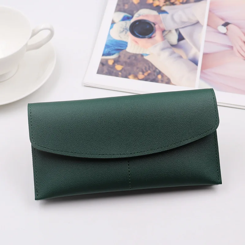2023 New Ladies Wallet Long Simple Money Clip Multi-card Position Multi-color Korean Soft Leather Coin Purse