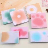 korean cute high value gradient color sticky notes ins girl heart memo pads n times stickers creative student stationery notepad