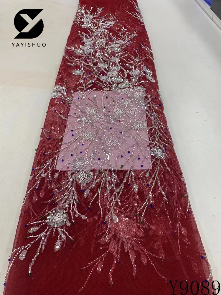 Африканская кружевная ткань с блестками для шитья платья высокое качество