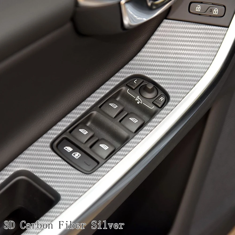 Фото Углеродное волокно для Volvo S60 V60 2011-2017, автомобильная пленка, внутренняя наклейка, центральная консоль, приборная панель, воздушная дверная ручка, подъемная панель №5