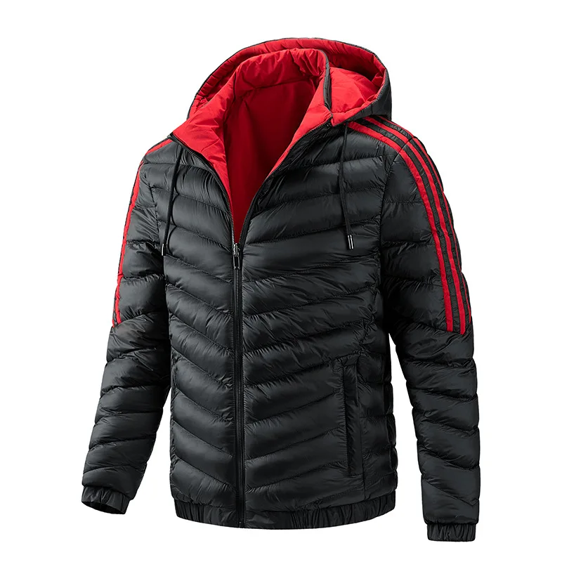 Mens Jacket Cotton Padded Men Wear Double Faced Youth Multi Size Cotton Padded Clothes and Hoodies In Autumn and Winter